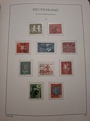 BRD Sammlung 1951-1963 in Leuchtturm-Vordruckalbum – Posthorn-Satz, Heuss, Europ