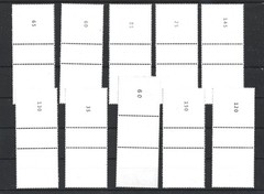 Germany World of Letters 2022/24/25 Ten Pairs w gutter barcodes from Roll MNH *