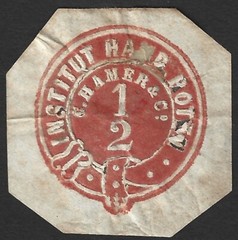 Germany Hamburg local private post stamp C. Hamer & Co.1/2pf cutout