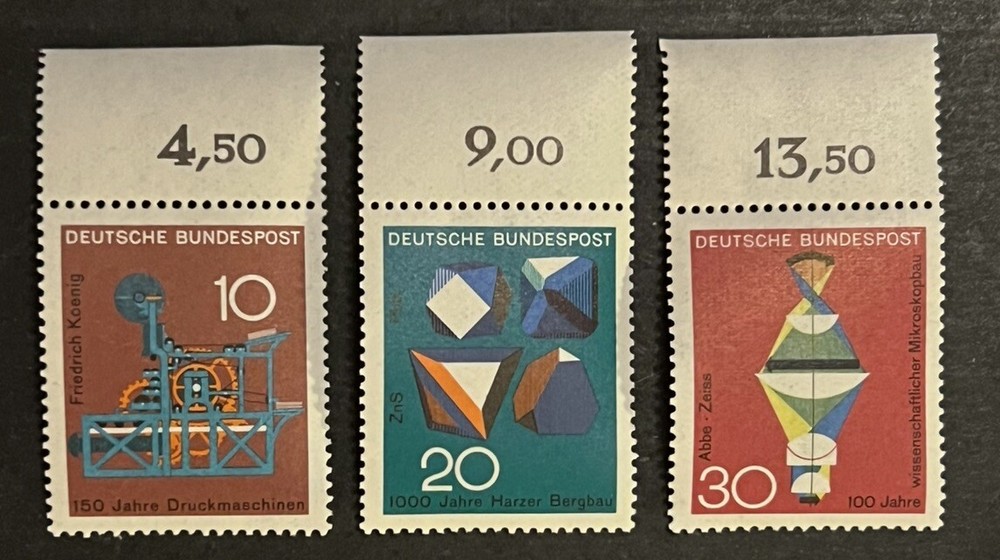 Travelstamps: Germany Stamps Scott #978-980 Progress in Science & Technology MNH