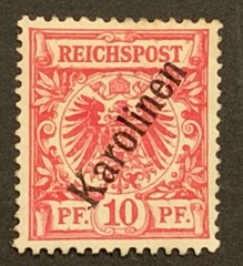 Travelstamps: Germany German Karolinen Stamps Overprinted 10pf OP Mint Ng UnWMK