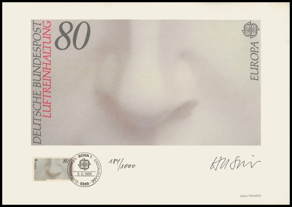 ART-EDITION 1986 GERMANY 1279 EUROPA CEPT ART MICHELANGELO HAND-SIGNED !!