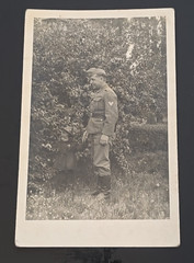 ARMY SOLDIER FATHER w CHILD WW2 WWII German Wehrmacht Military photo Postcard