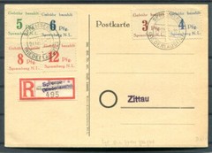 Local Spremberg 1/6 Mir 3II, 5VI Satzbeleg Ca (H0191