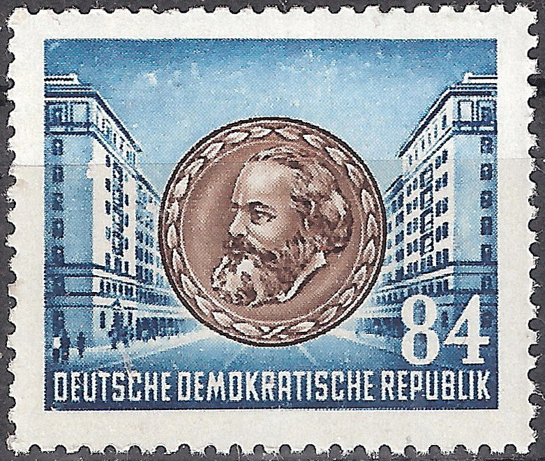 German Democratic Republic 1953 Karl Marx High Value MNH (SC# 204)