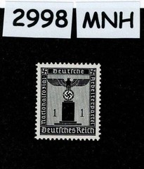 MNH stamp Sc S1 1938 PF01 issue Official Third Reich era Germany #2998