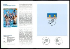 GERMANY FOLDER 2012/21 EUROPA CEPT FERIEN KINDER SCHWIMMBAD STRANDKORB MUSCHELN