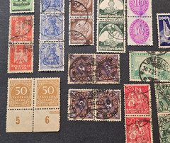 46 Nazi German Stamp Lot Used Blocks Pairs Third Reich Inflation Airmail Mix