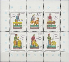 Germany-GDR S/S Historical Toys Trades 1982 MNH-6 Euro