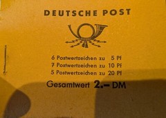 German Postal Booklet – Contains 18 MNH stamps