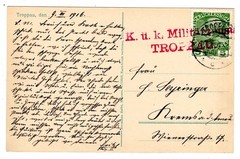 Military Field Post Cover TROPPAU (GA4859) Authentic Germany Pre-1945