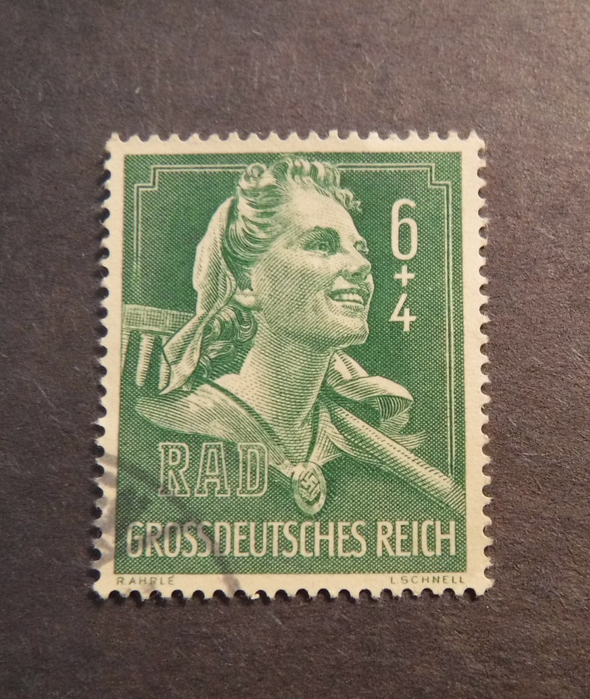 Scott#B281, 1944, 6+4 pf, Labor Corps Girl Used Stamp