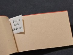 WW2 Nazi German NSDAP Third Reich Open Stamp Booklet w No Stamps Inside