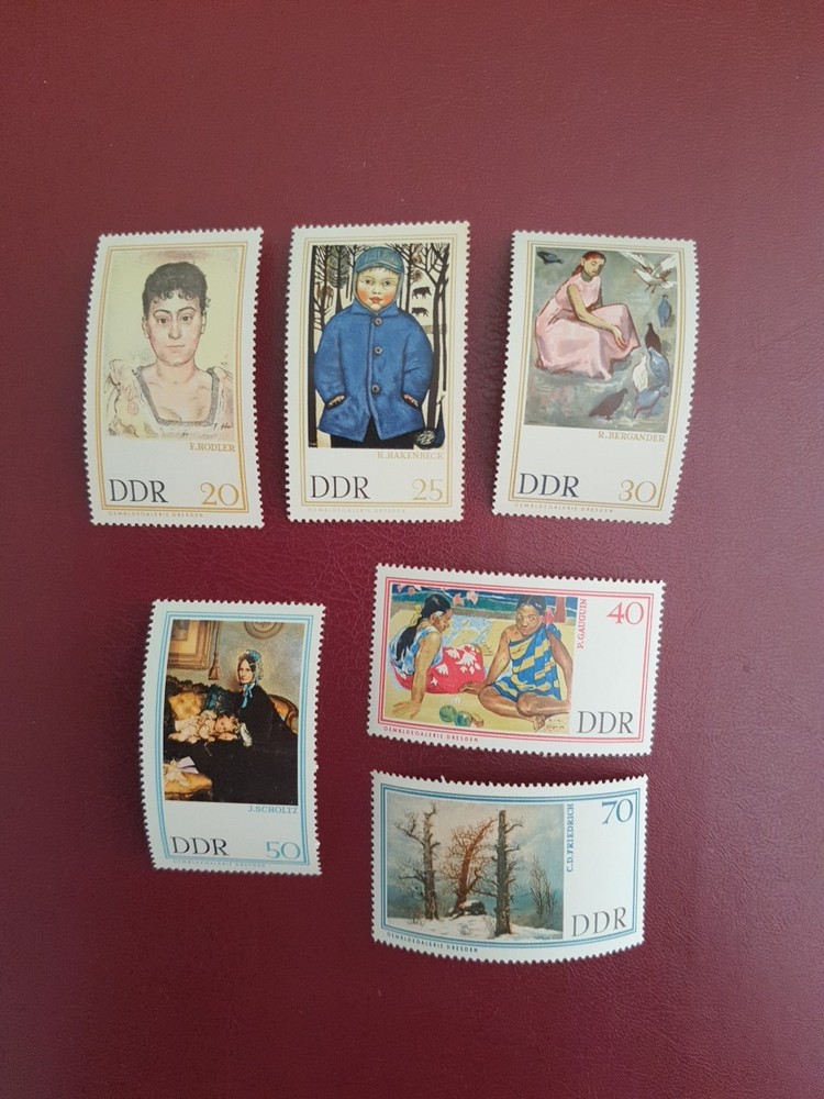 Stamps GDR 1967, Michel 1262-1267, art collections, mint