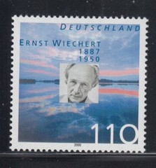 GERMANY Ernst Wiechert, Writer MNH stamp