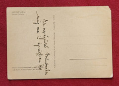 Post WWII WW2 Germany German postcard MUNCHEN US ARMY Occupation 1945