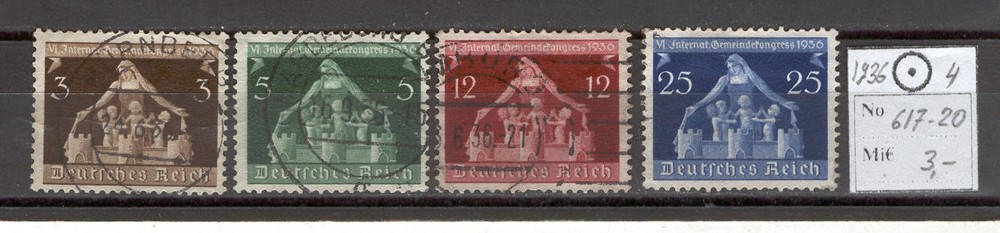 BoR0224 Germany REICH 1936 used 4v Mother Children