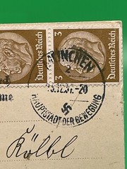 1940s German Postal Cover A Small Light And Deep Darkness German Cancellations