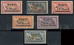 Memel Short Set 31 Stamps of France Surcharged Series 1922 (50-92) MH (MM47))