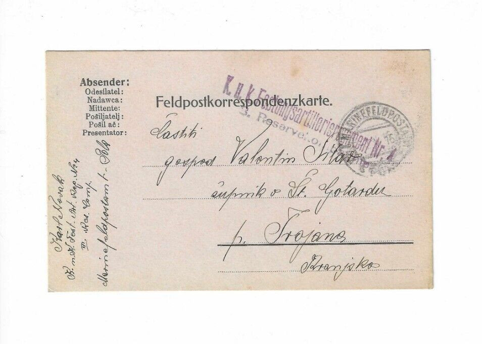 GERMANY 1916 Feldpostkorrespondenzekarte