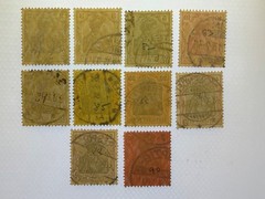 Germany # 65c – 74 Used 2024 Scott Catalogue Value $ 12.40