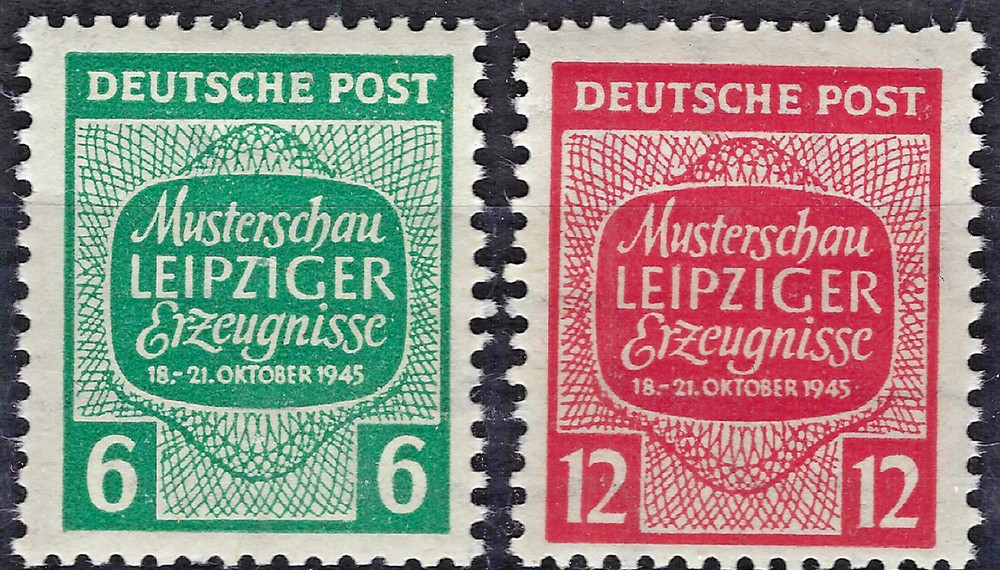 Soviet Occupation – 1945 – Leipzig Fair Mi 124-125 MNH **