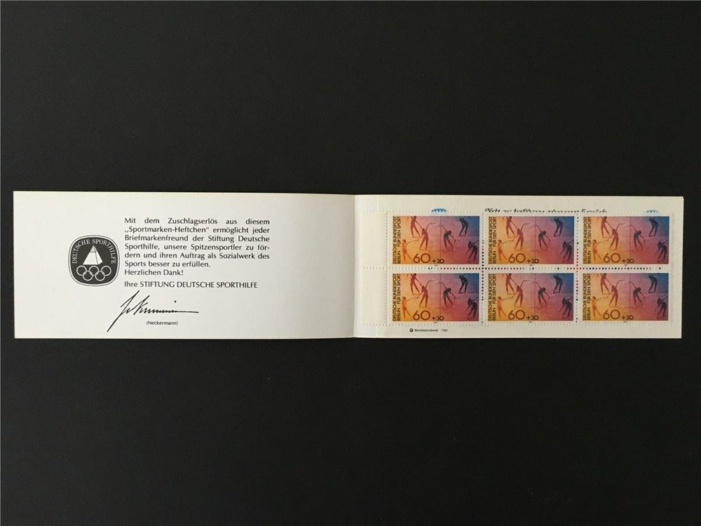 GERMANY STAMP BOOKLET 1981 SPORT SPORTS AID OLYMPIC COMMITTEE GYMASTICS ‚m2448