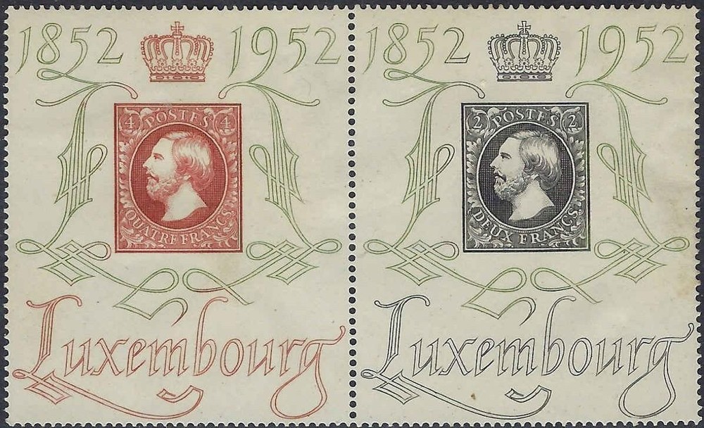 1952 Luxembourg 279a Grand Duke William III – Light Gum Disturbance
