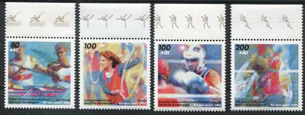 Bundle No. 1777-1780 MNH Sporthilfe Germany 1995 Sport Set Postfrisch