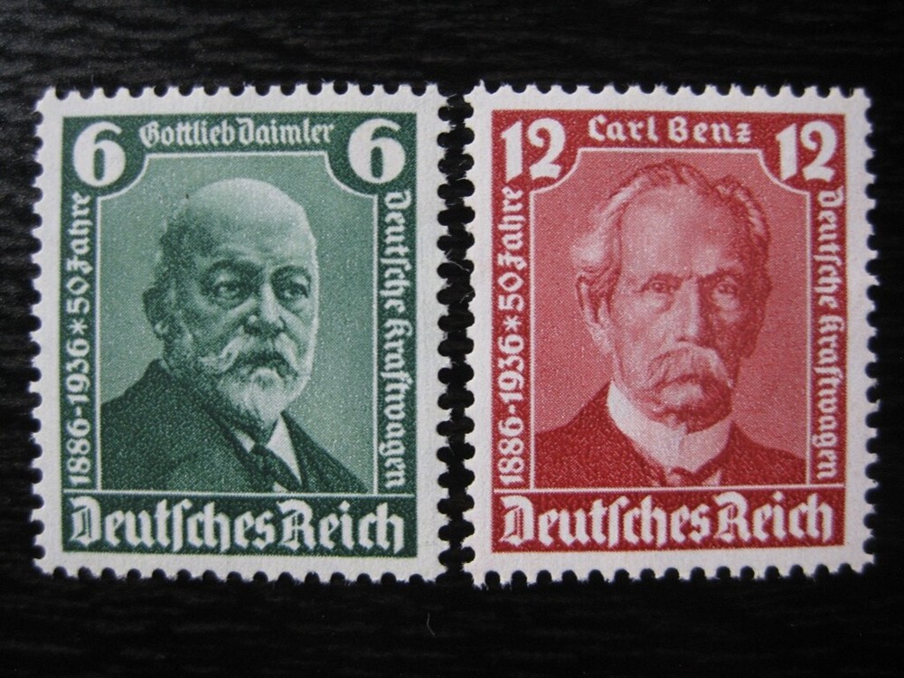 THIRD REICH 1936 mint Daimler Benz stamp set!