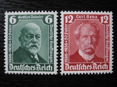 THIRD REICH 1936 mint Daimler Benz stamp set!