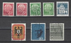 Germany post WW2 8v; used stamps collection