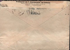 1948 HAMBURG GERMANY TWICE USED COVER WENDEKUVERT HAGENBECK ELEPHANT CANCEL 24Pf