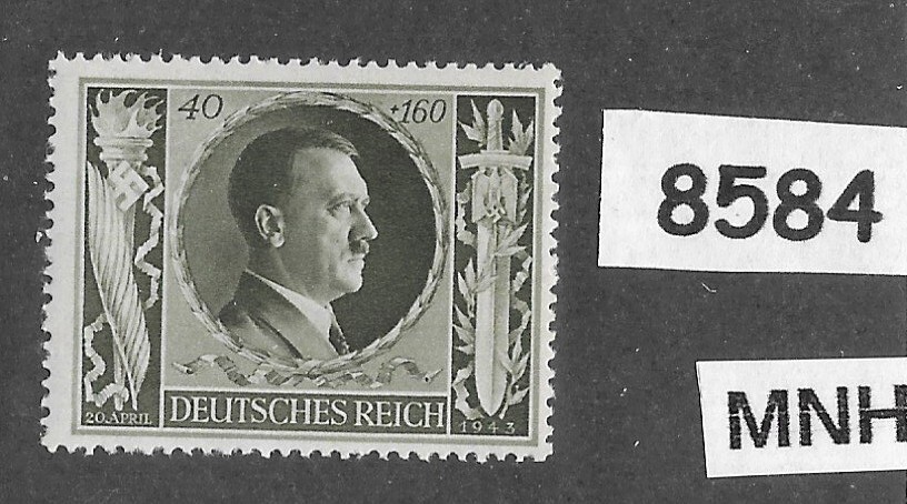 MNH Hitler stamp Sc B236 / 1943 Birthday / WWII Germany / Third Reich #8584