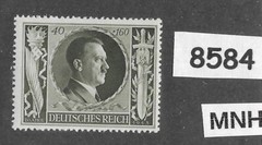 MNH Hitler stamp Sc B236 / 1943 Birthday / WWII Germany / Third Reich #8584