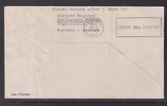 Germany 1960 Lufthansa LH450 to San Francisco Flight Cover + back