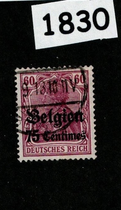 Used Stamp Sc N21 Germany Occupation WWI 1914-1918 Belgium – Belgien #1830
