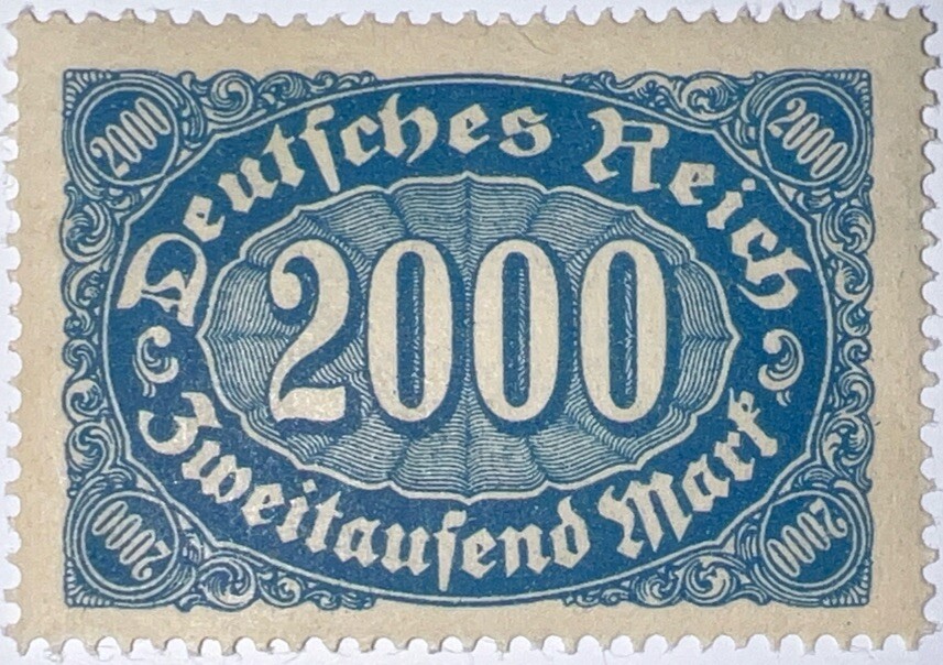 Travelstamps: 1922 Germany Reich Sc # 205/ Mi: #253 Number Horizontal Oval, MNH