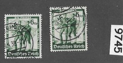 Stamp set Sc 484-485 1938 Austria joins Third Reich era Germany WWII #9745