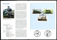 GERMANY FOLDER 2012/32 EISENBAHN DAMPFLOKOMOTIVEN DAMPFLOK LOK RAILWAY TRAIN