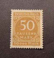 Scott# 239 1923, 50,000 Tausend Mark, MNG (Appears Unused)