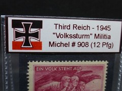 Nazi Germany WW2 Stamp 1945 Volkssturm People’s Army Reichspfennig Rare