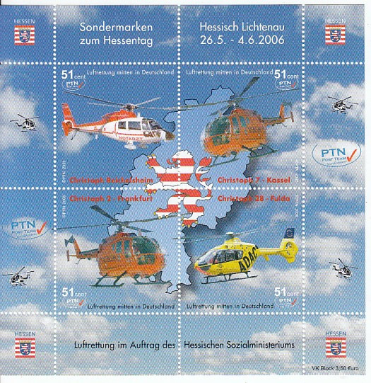 Ptn Hessentag 2006 Helicopter Miniature Sheet