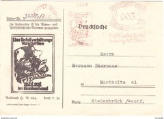 Germany red slogan cancel 1937. insurance