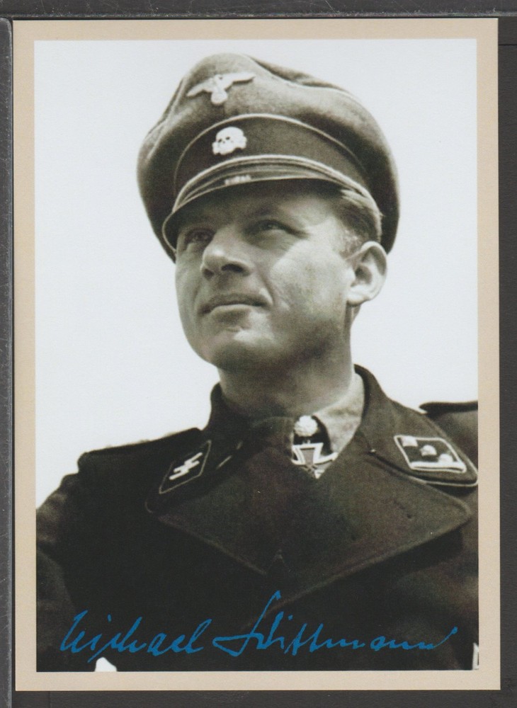 ✔️ GERMANY 3. Reich WWII Michael Wittmann SIGNATURE RARE POSTCARD- REPRODUCTION