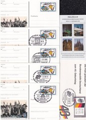 GERMANY PHILATELIA ’89 INTERNATIONAL BRIEFMARKEN-MESSE FOLDER WITH POSTCARDS 901