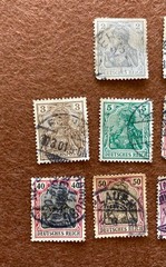 Lot of 10 1900-20 Germany Deutsch Reich GERMANIA – Used