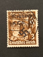 SUDETENLAND WWII-GERMAN OCC. Local ovpt (ROSSHAUPT) 3 h. USED #526