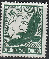 Stamp Germany Mi 529-37x Sc C46-54 1934 3rd Reich War Era Airmail Globe MNH