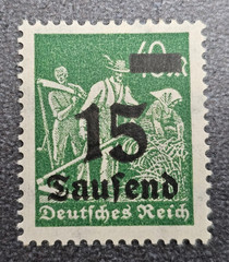 Stamp Germany Deutsches Reich 15 000 Mark 1923 Mi. Nr. 279 [🇩🇪39270-11]